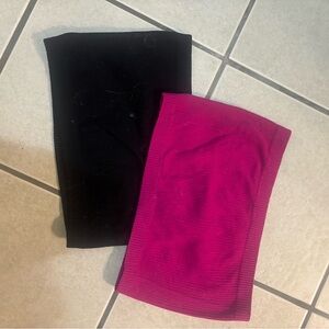 Aura Black and Pink Crop Tops